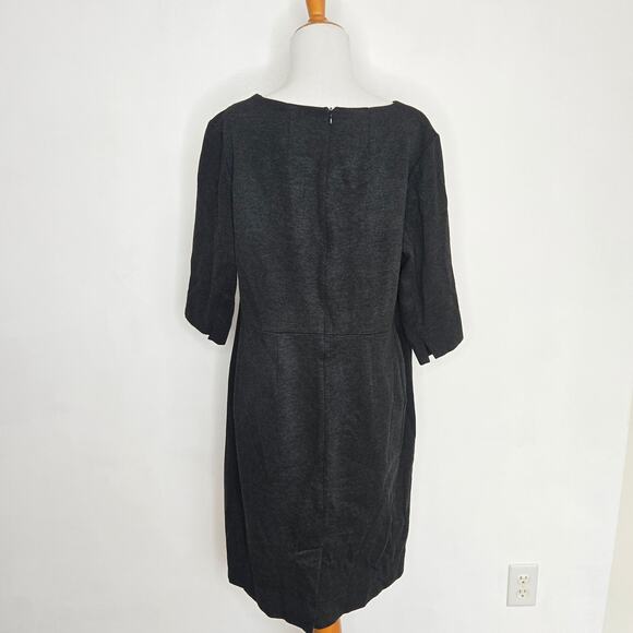 MM LaFleur Mona Plus Sized Dress Gray Modest Professional Stretch Ponte Women 2X - Picture 4 of 11